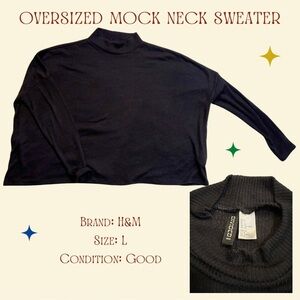 H&M Charcoal Mock Neck Sweater